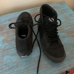 Black high top Vans